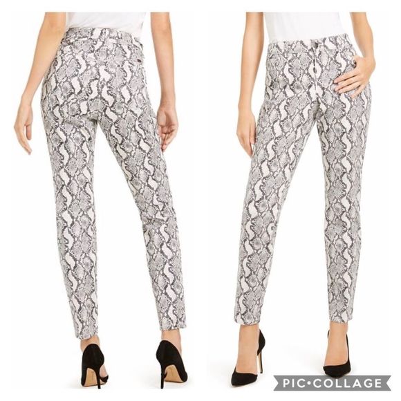 INC International Concepts Denim - INC Curvy Fit Slim Snake Print Jeans Size 12 NWT
